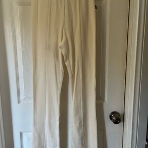 Cream High-Waisted Pants